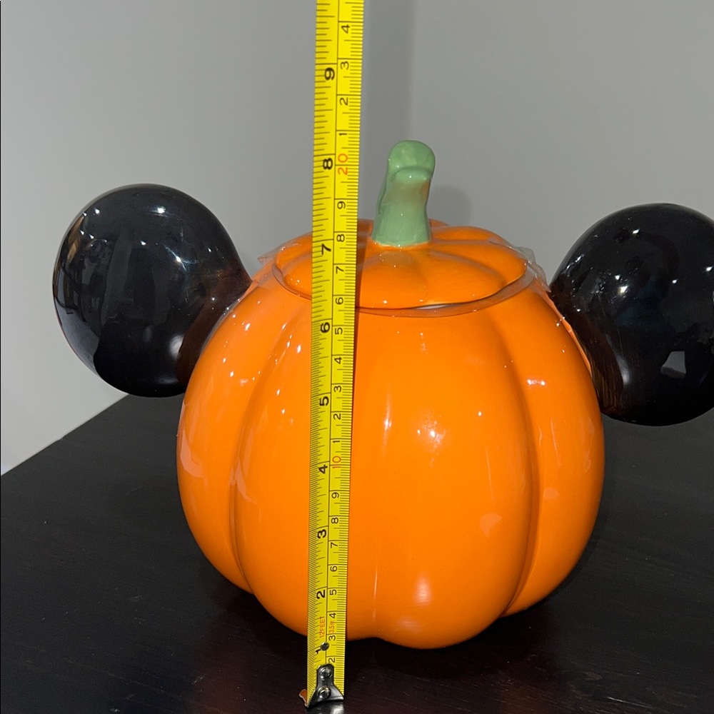 NWOT Disney Mickey Mouse Pumpkin Cookie Jar - Orange and Black - Picture 6 of 6